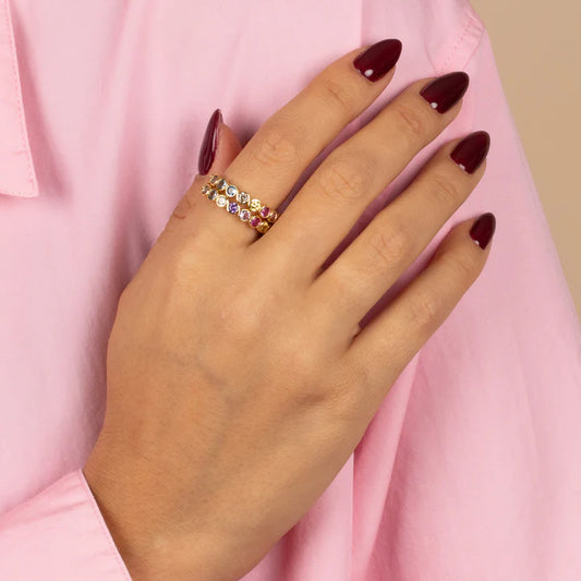 Multi Color Eternity Ring