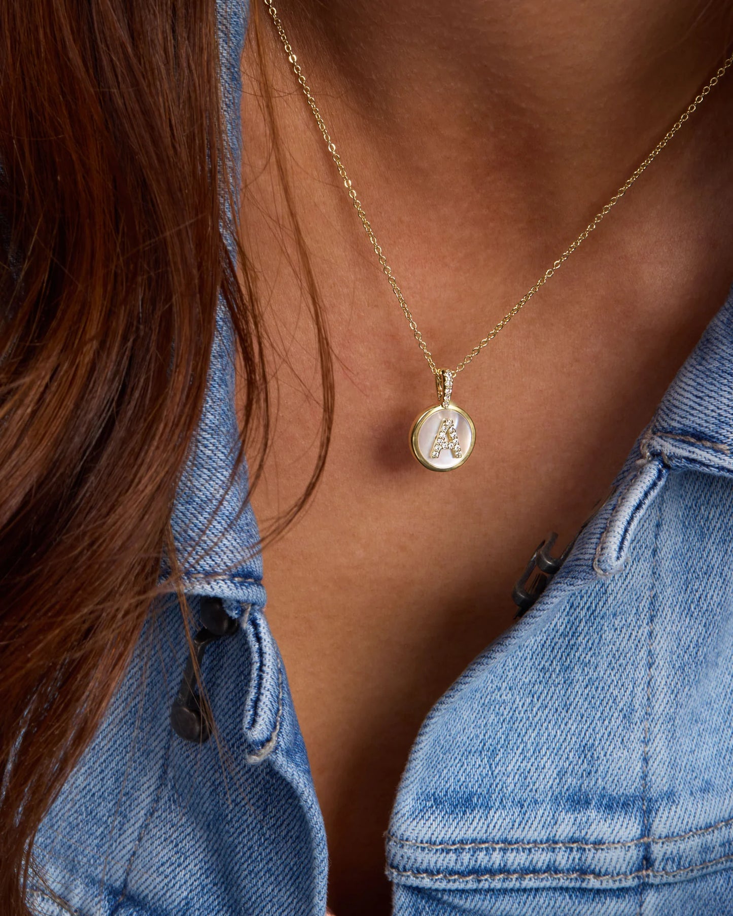 Baby Letters Medallion Necklace