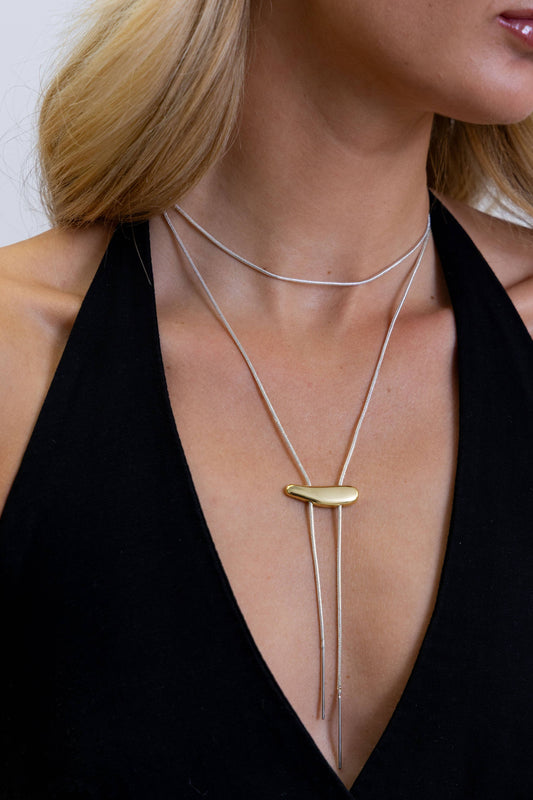 Two Tone Bolo Necklace