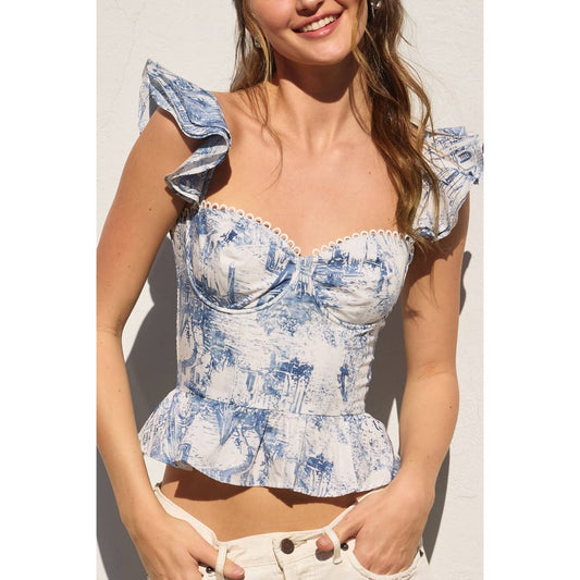 Corset Flutter Top