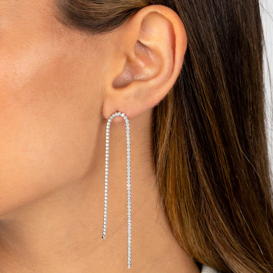 Thin Tennis Loop Studs