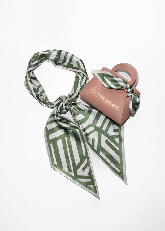 Green Geo Scarf