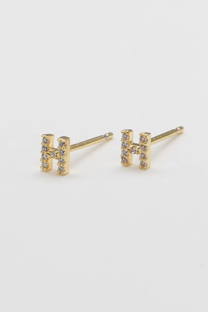 Shiny Initial Studs