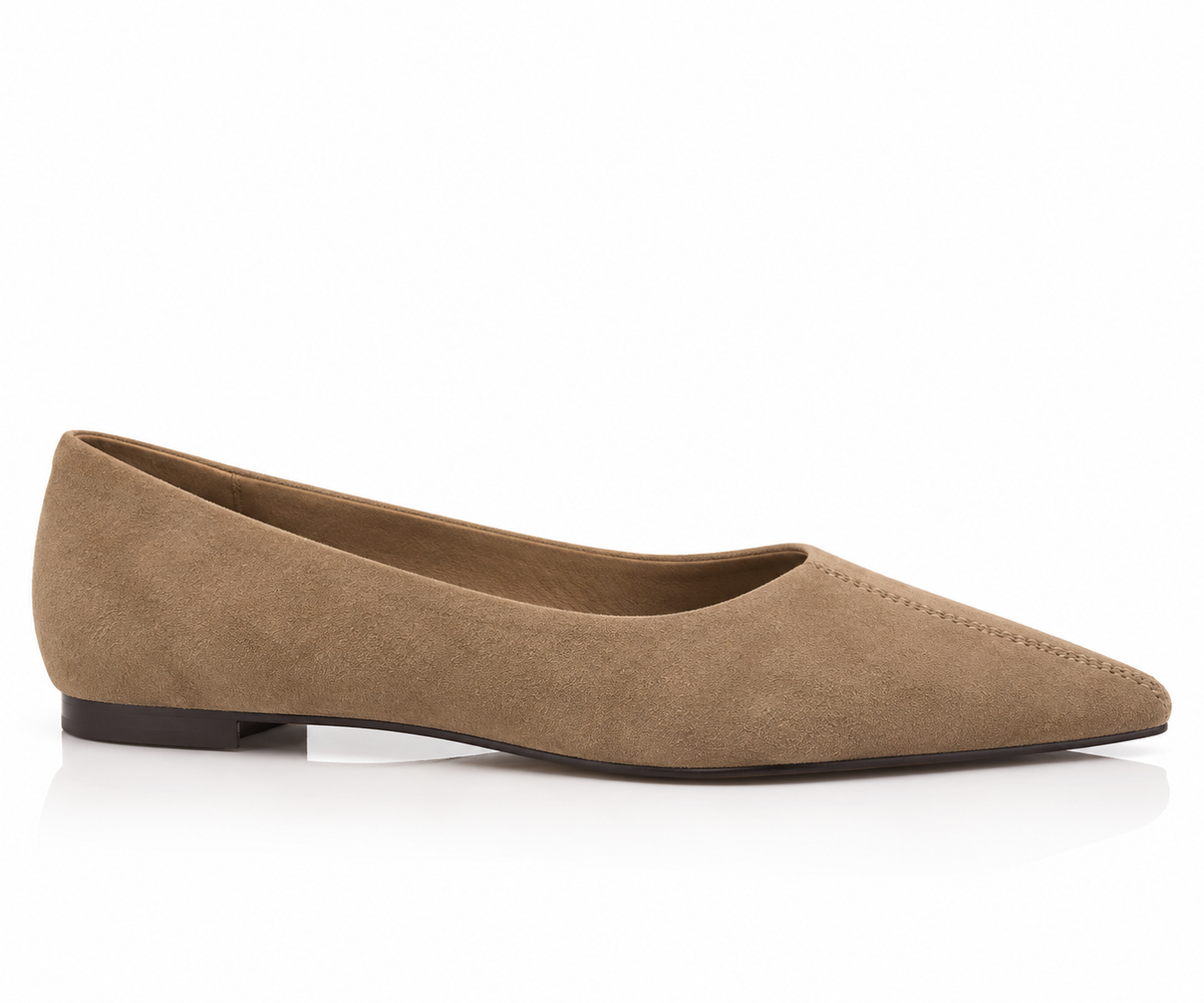 Taupe Suede Flat