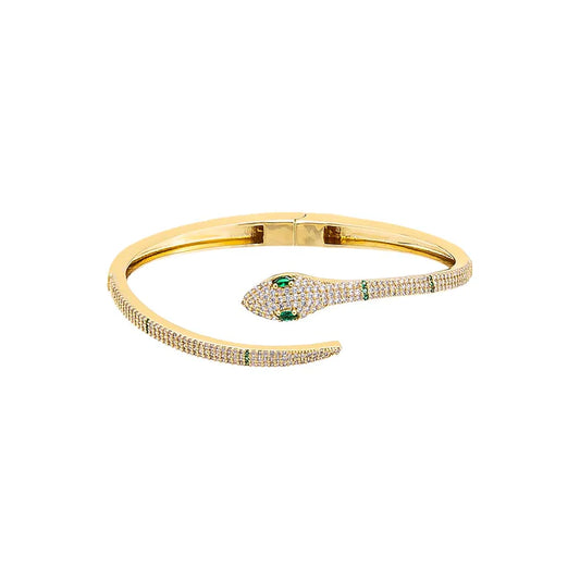 Paved Colored Snake Bangle