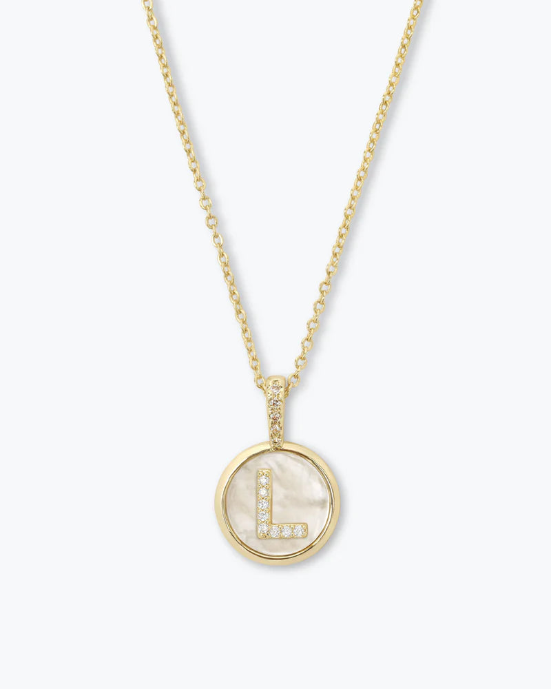 Baby Letters Medallion Necklace
