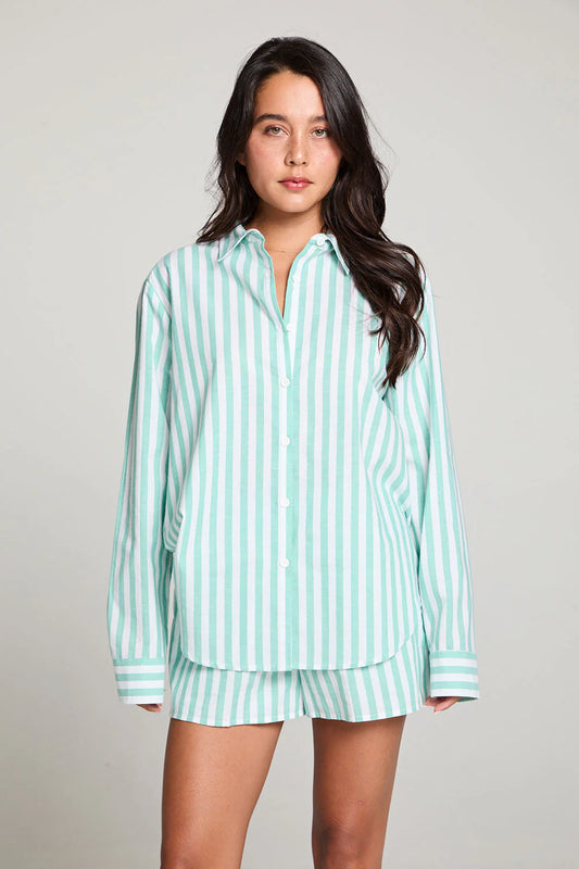 Paso Aloe Stripe Button Up