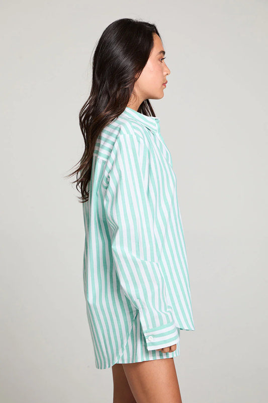 Paso Aloe Stripe Button Up