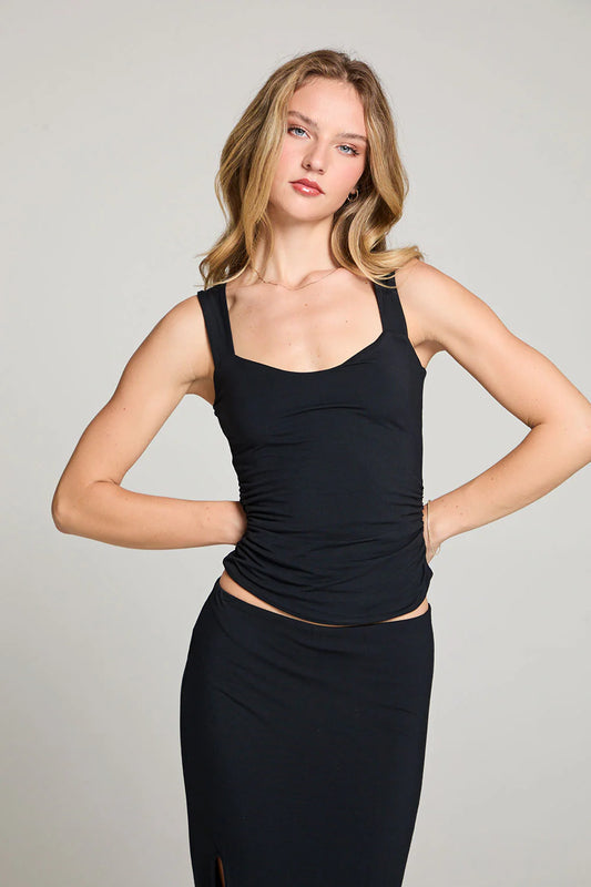 Mila Licorice Black Tank Top