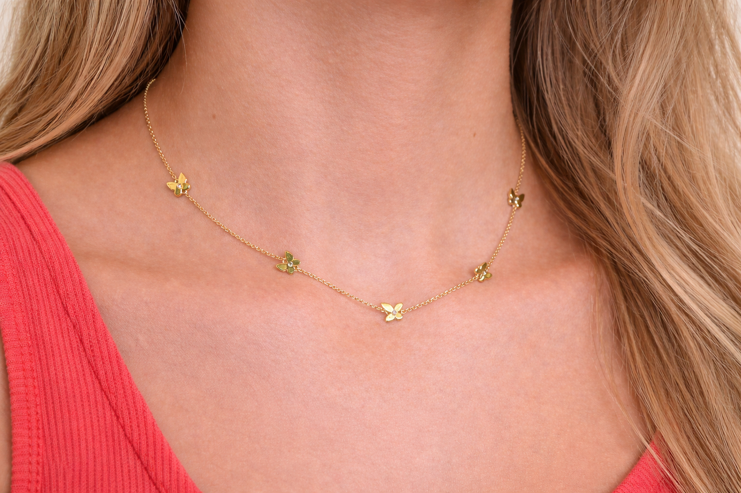 Floating Butterfly Necklace