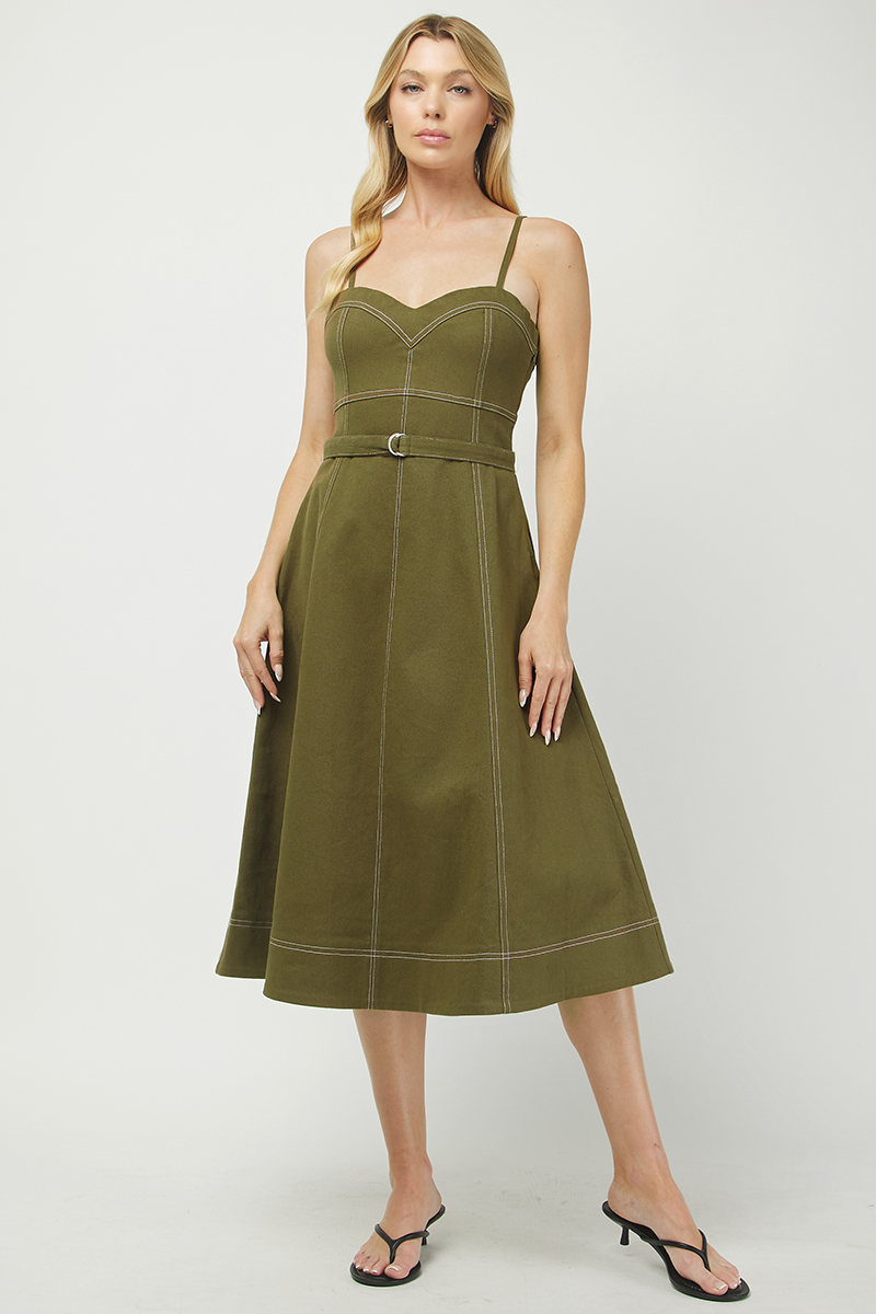 Twill Midi Dress
