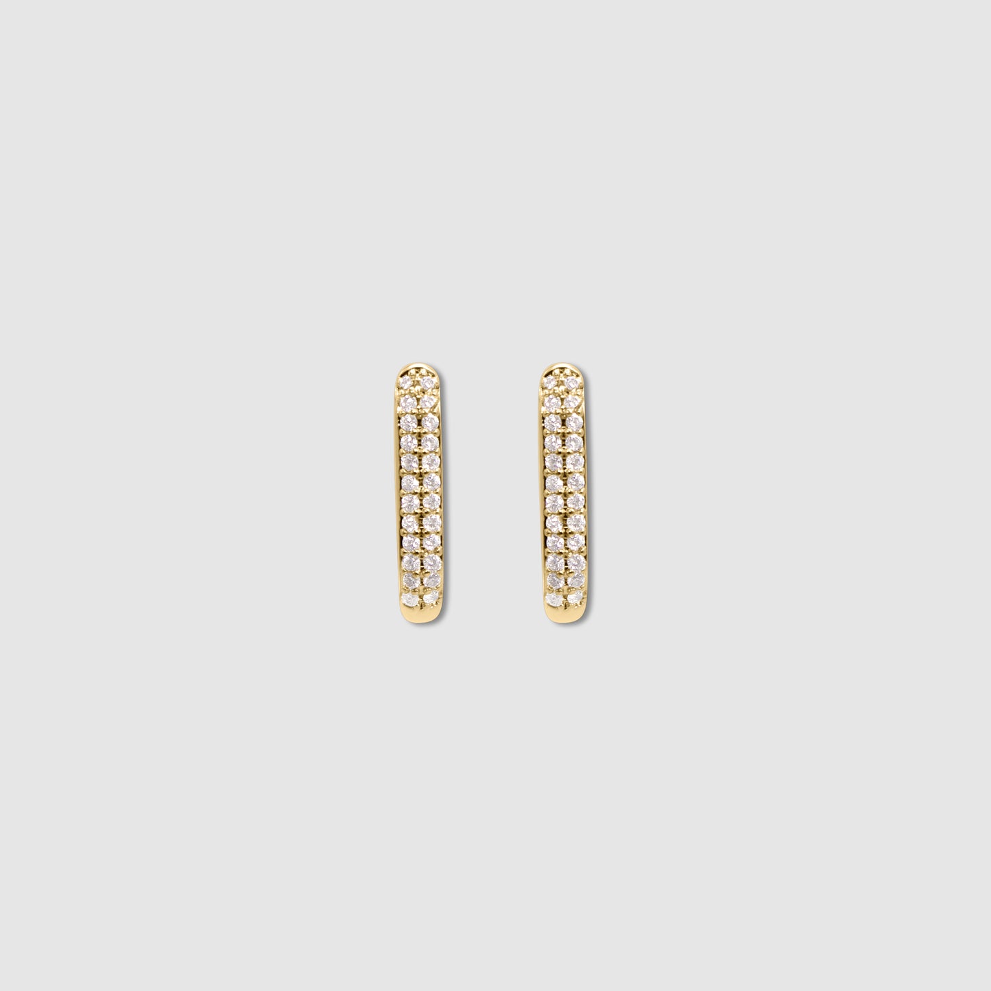 Oval Pave Huggies
