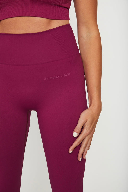 CREAM X MW Seamless Legging in Plum