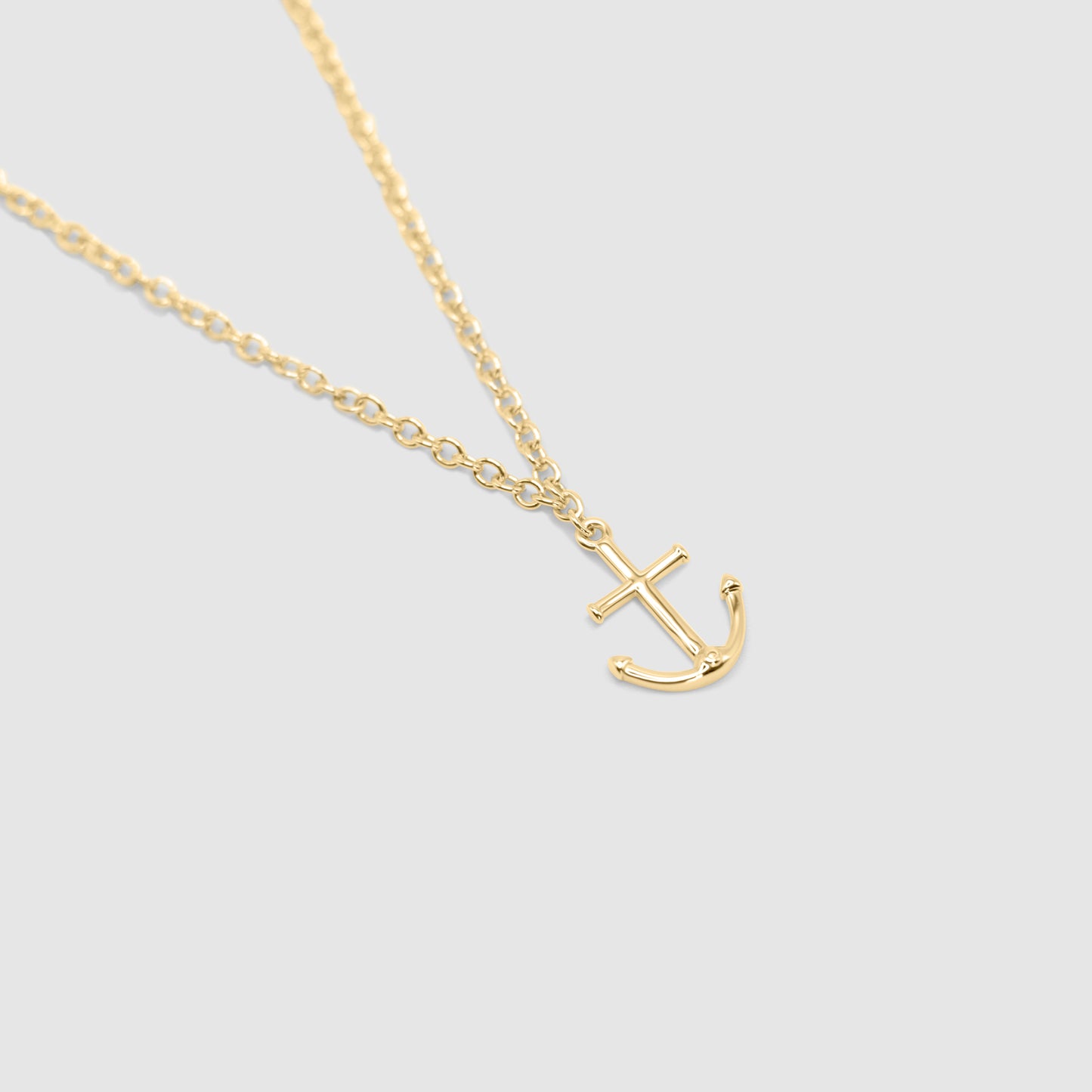 Golden Anchor Charm Necklace