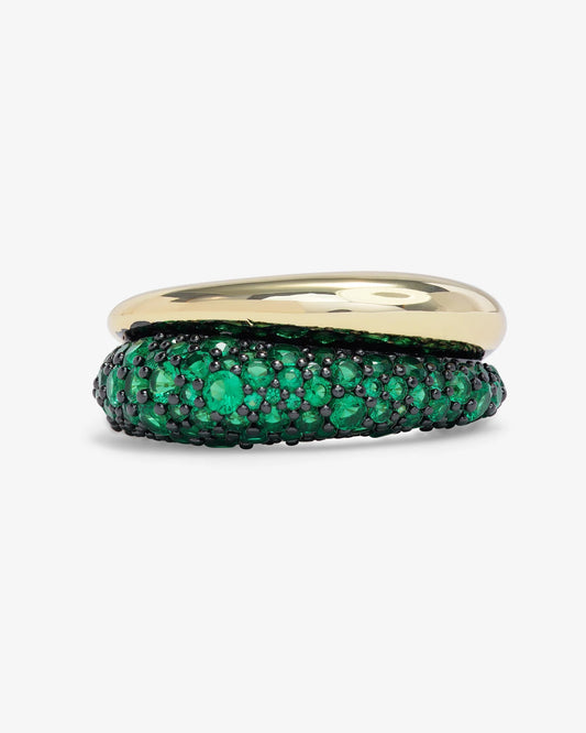 Pavé Emerald Ring