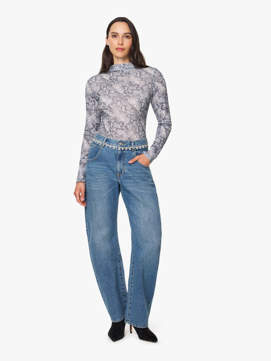 Rhinestone Slouch Jean