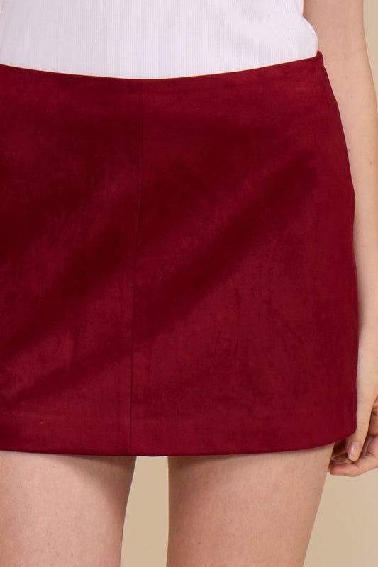 Mini Faux Suede Skirt