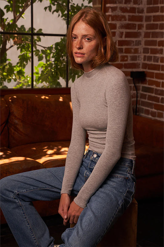 Lauryn Mock Neck Long Sleeve