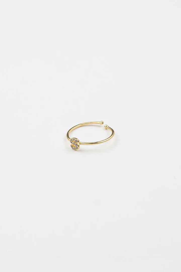 Shiny Initial Ring