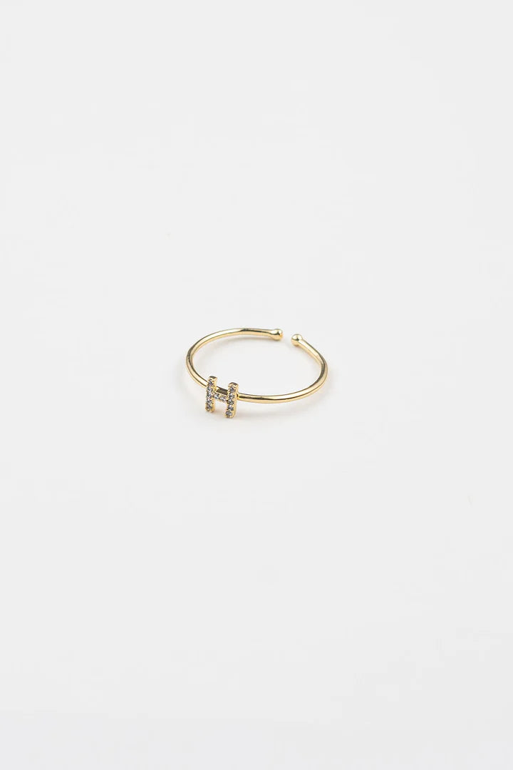 Shiny Initial Ring