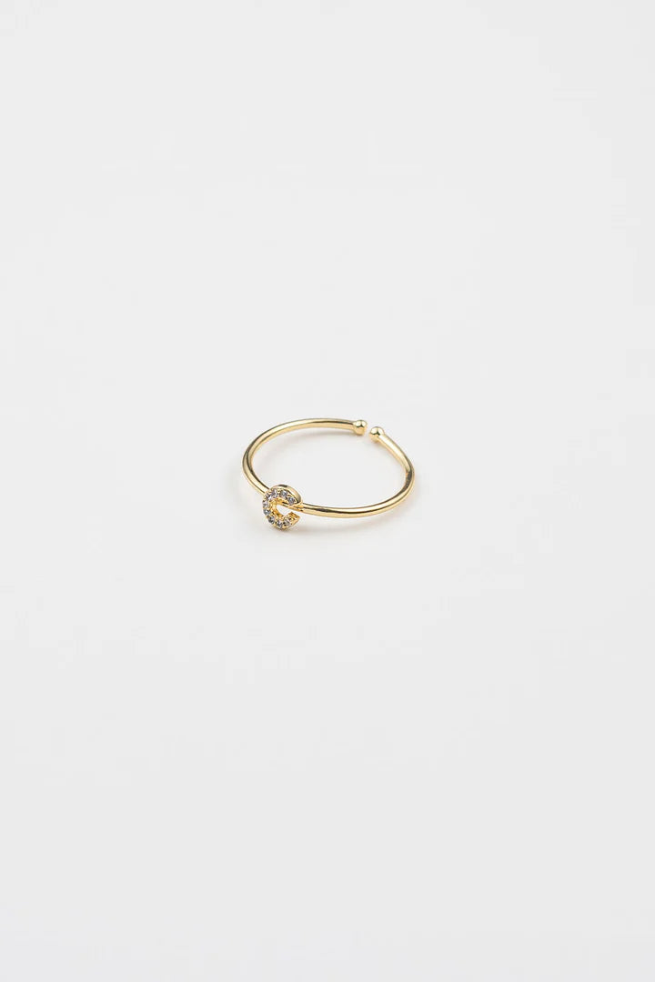 Shiny Initial Ring