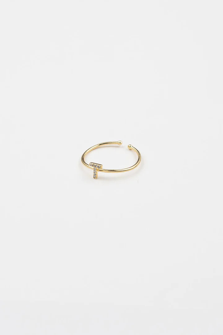 Shiny Initial Ring
