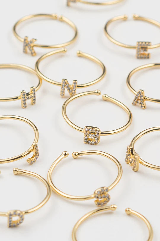 Shiny Initial Ring