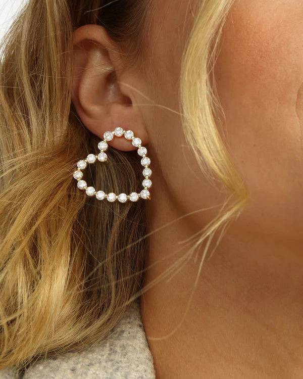 Diamond Heart Earrings