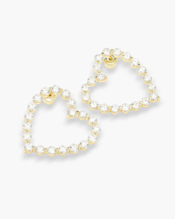 Diamond Heart Earrings