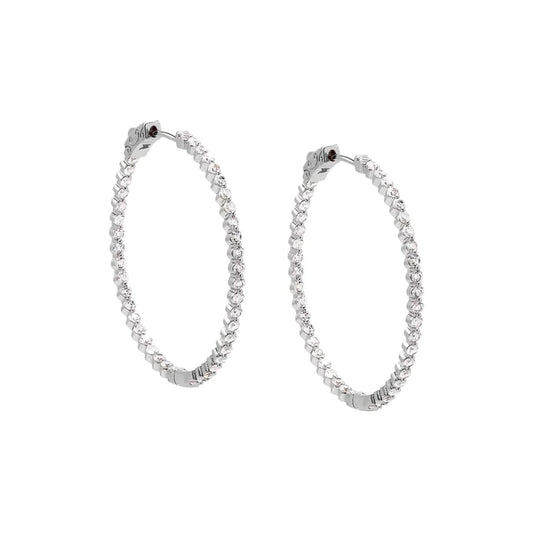 Fancy Tennis Hoop Earring