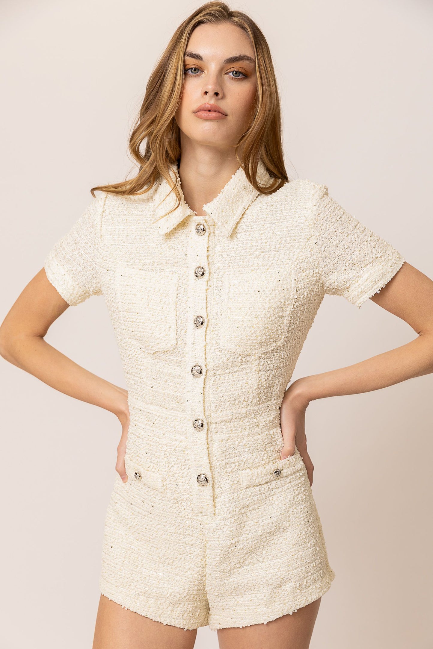 Cream Romper