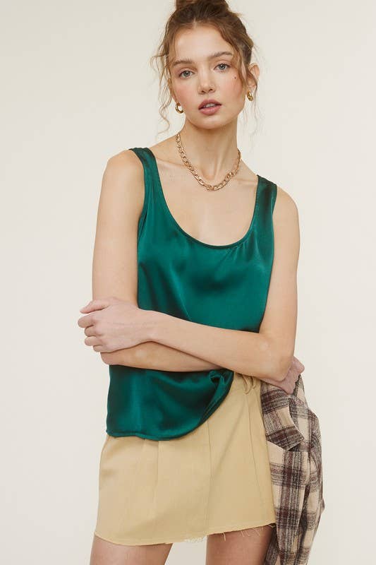 Emerald Satin Tank