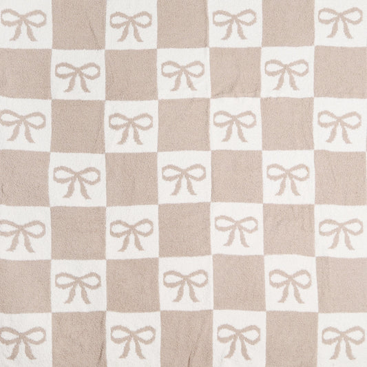 Checkered Bow Blanket