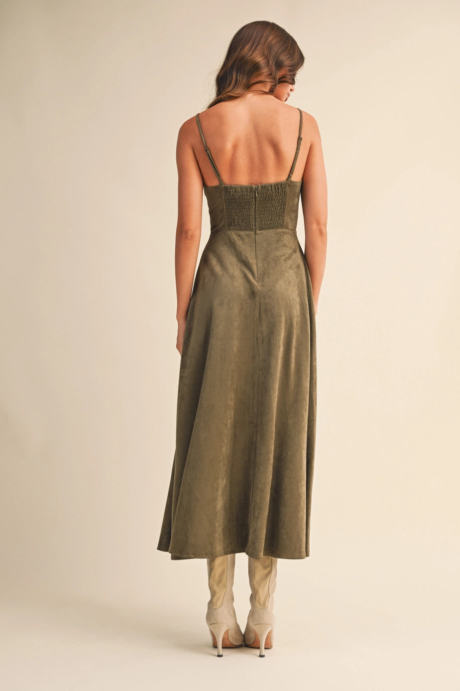 Suede Midi Dress