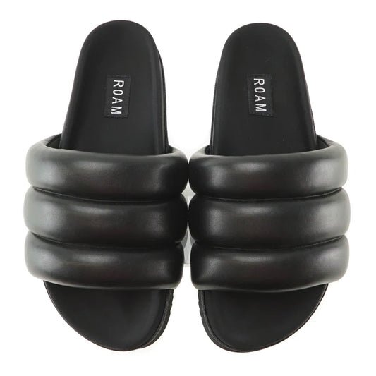 The Black Puffy Slides