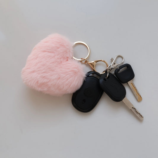 Heart Puff Key Chain