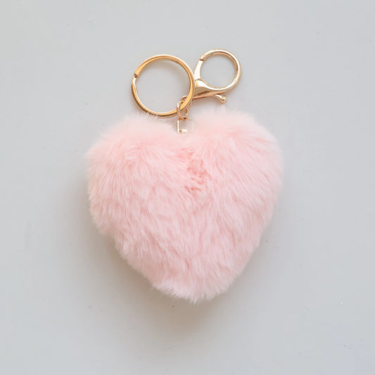 Heart Puff Key Chain