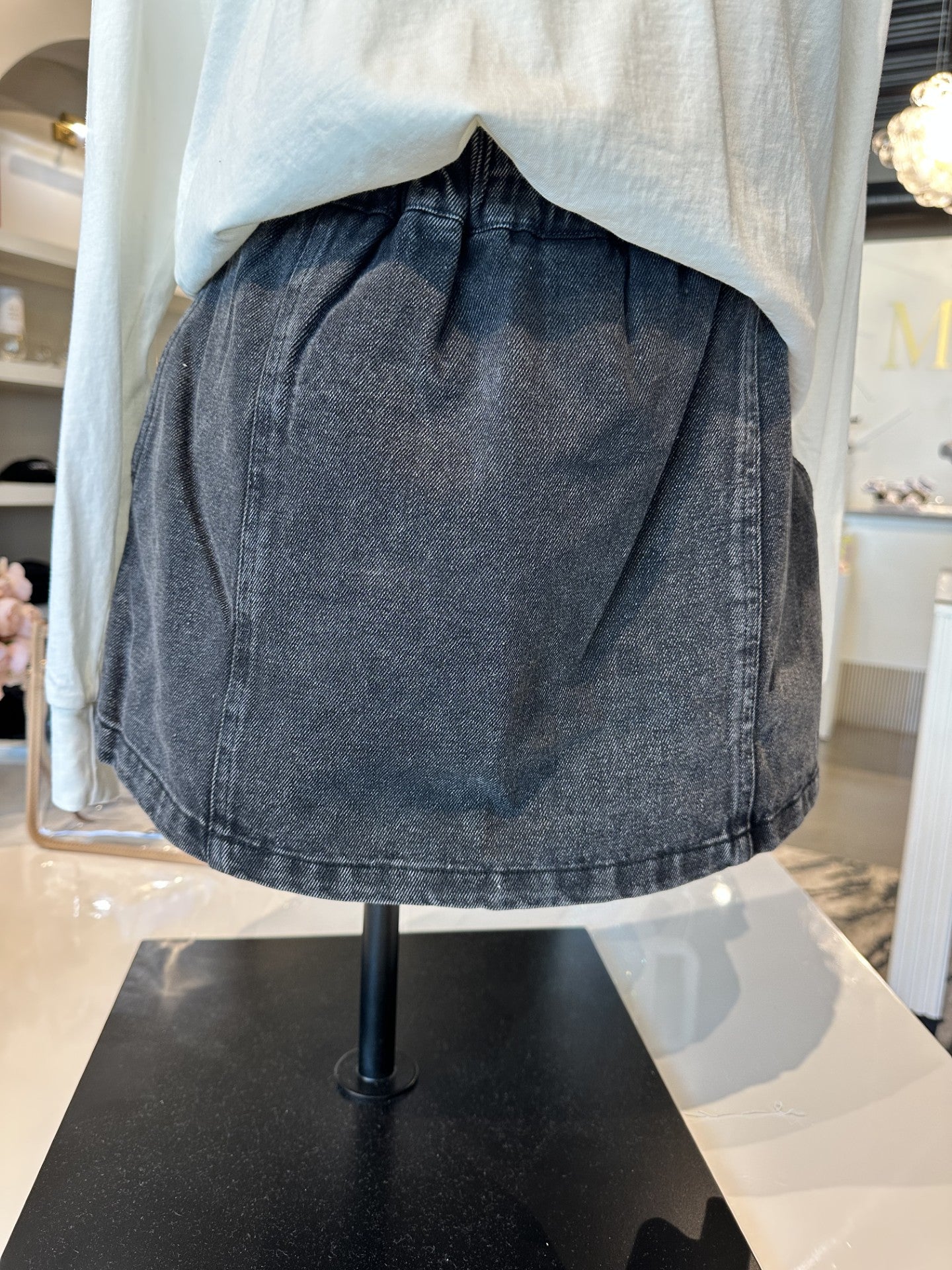 Faded Denim Skort