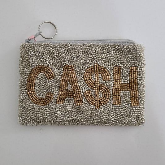 CA$H Beaded Coin Purse