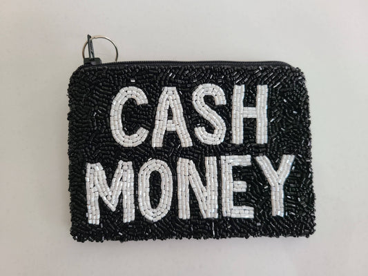 Cash Money Beaded Coin Purse