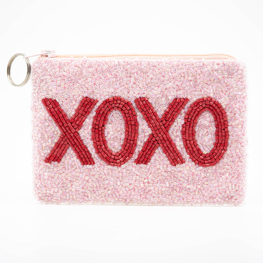 XOXO Beaded Coin Purse