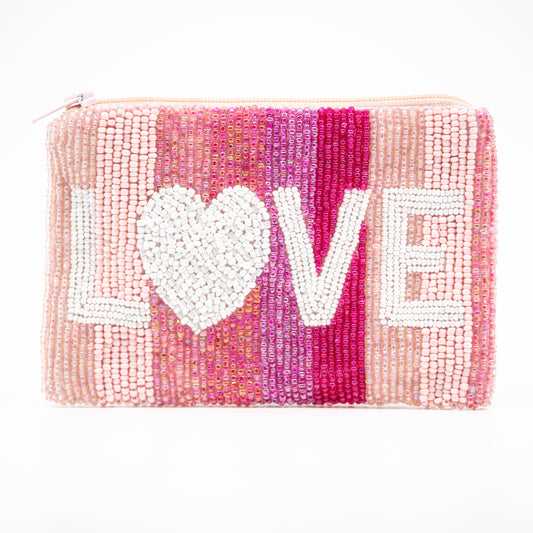 Love Beaded Coin Purse