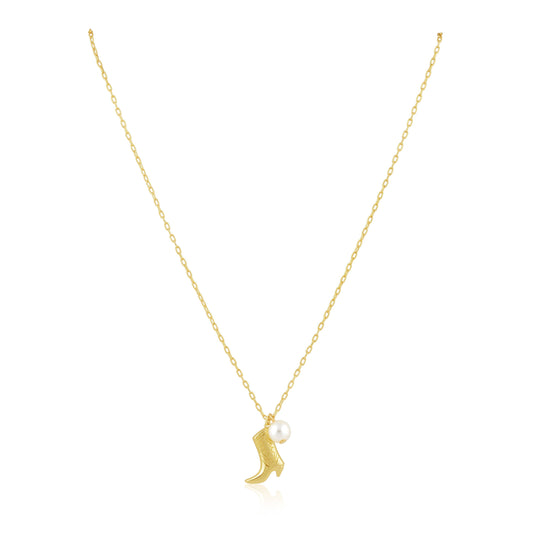 Boot N' Pearl Necklace