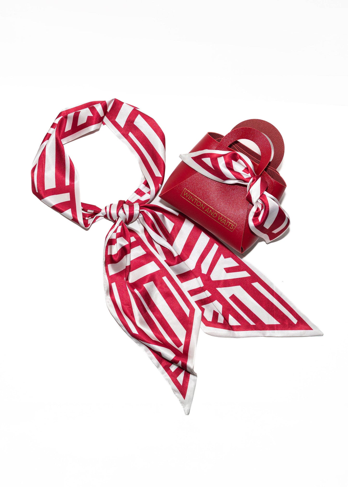Red/White Geo Scarf