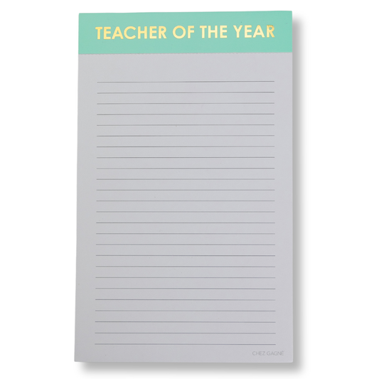 Teacher of the year notepad