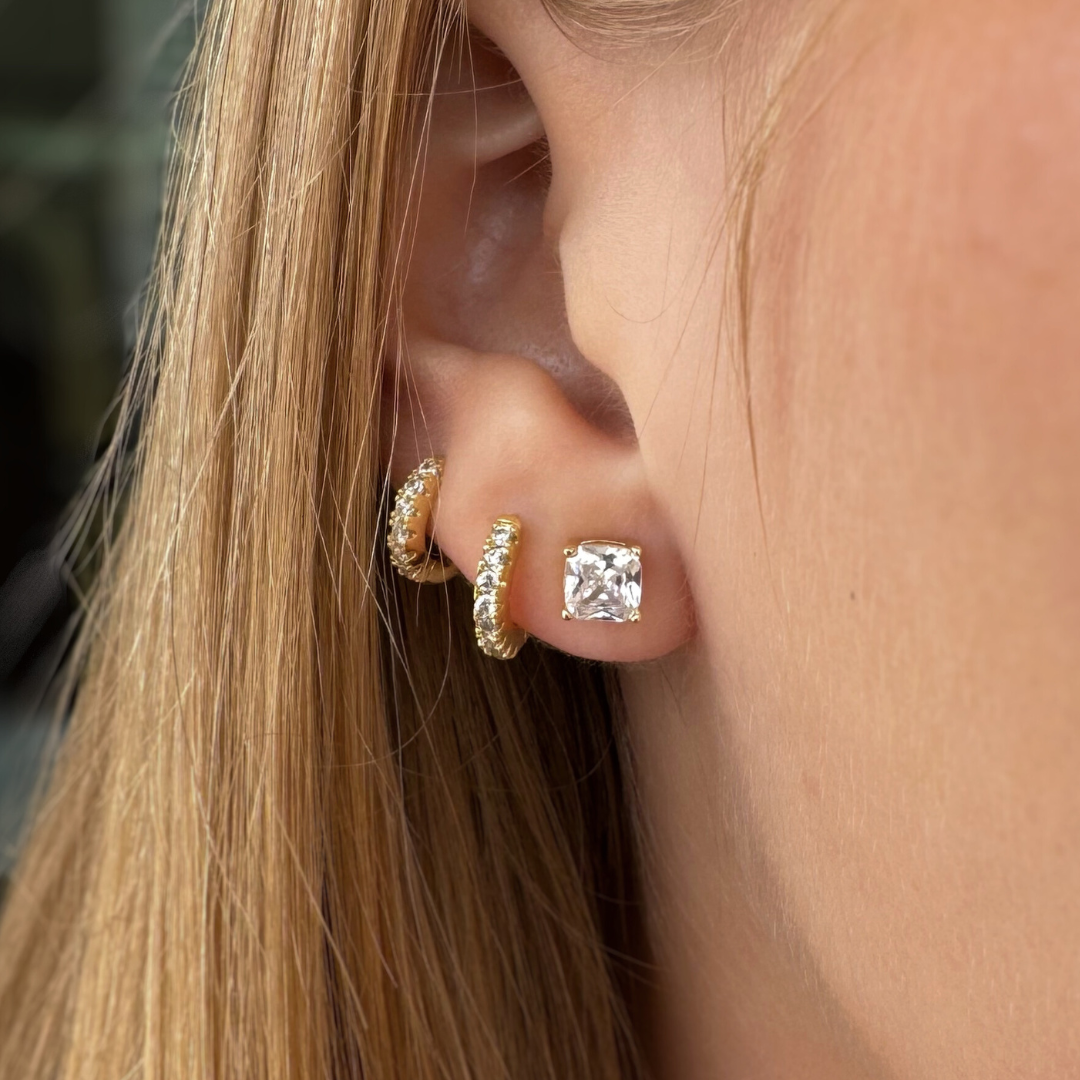 Cushion Cut Studs