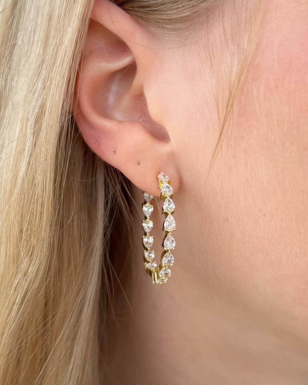 Endless Pear Hoops
