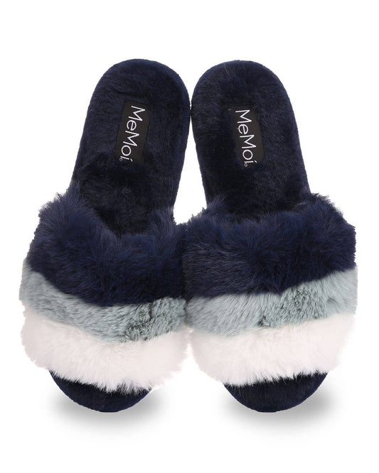 Navy Stripe Slippers