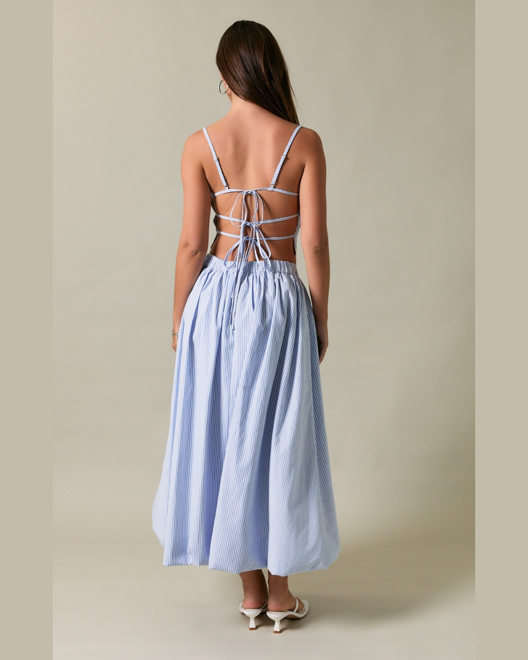 Tie Back Top and Midi Skirt Set