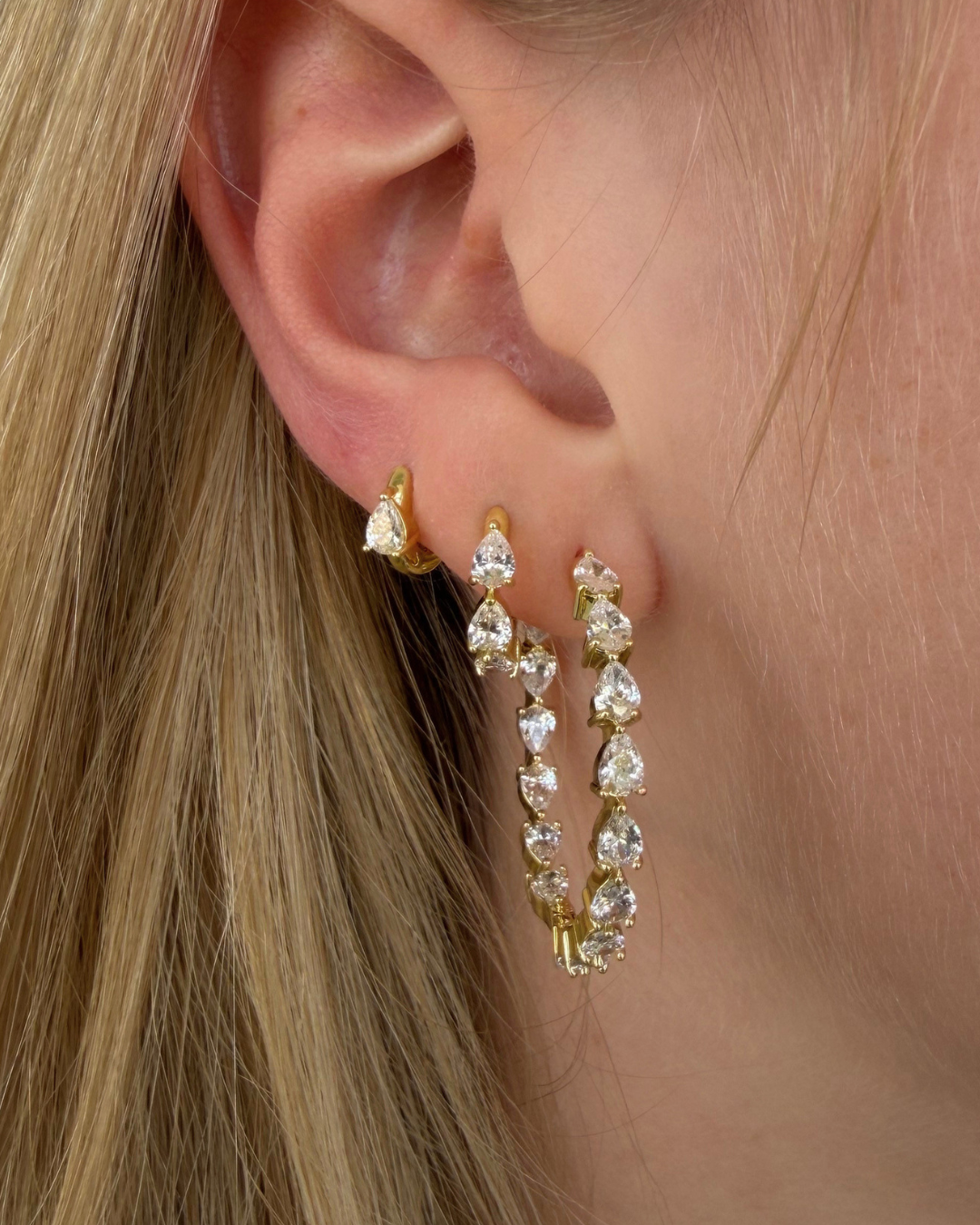 Endless Pear Hoops